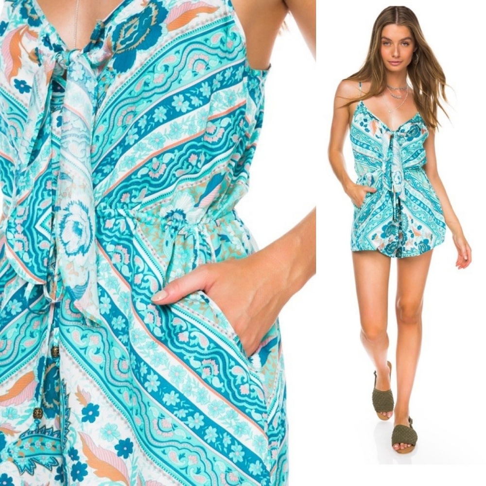 New Arnhem Azalea romper turquoise playsuit 8 S - Picture 3 of 16